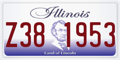 IL license plate Z381953