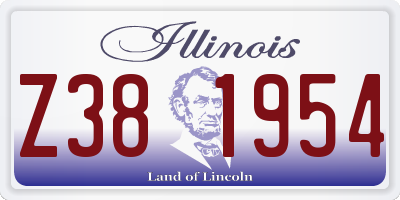 IL license plate Z381954
