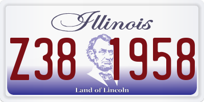 IL license plate Z381958