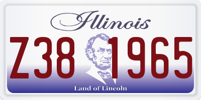 IL license plate Z381965