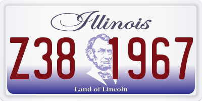 IL license plate Z381967