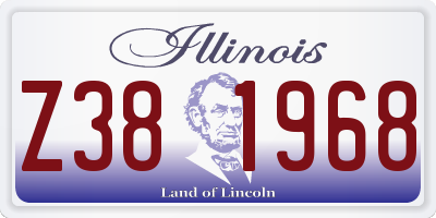 IL license plate Z381968