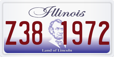 IL license plate Z381972