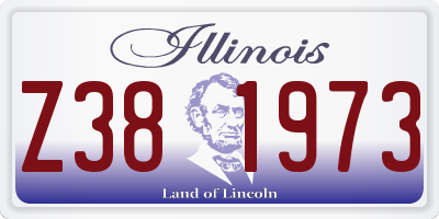 IL license plate Z381973