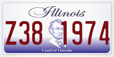 IL license plate Z381974
