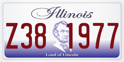 IL license plate Z381977