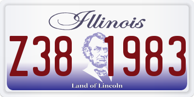 IL license plate Z381983