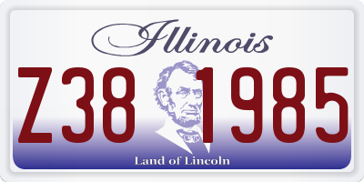 IL license plate Z381985