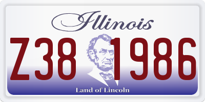 IL license plate Z381986