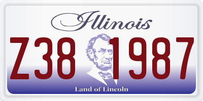 IL license plate Z381987