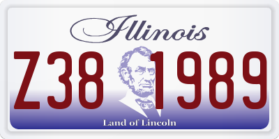 IL license plate Z381989