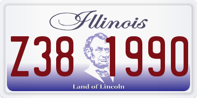 IL license plate Z381990