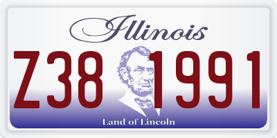 IL license plate Z381991
