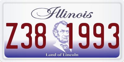 IL license plate Z381993