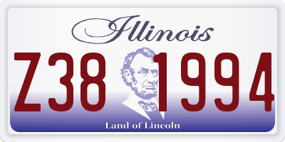 IL license plate Z381994