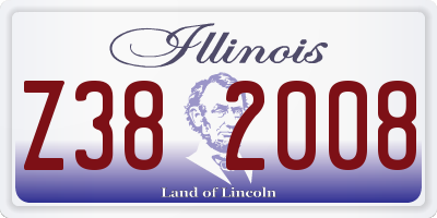 IL license plate Z382008