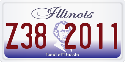 IL license plate Z382011