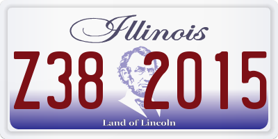 IL license plate Z382015