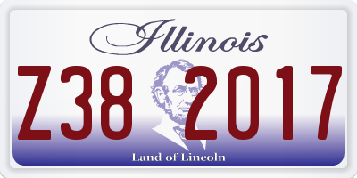 IL license plate Z382017