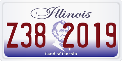 IL license plate Z382019