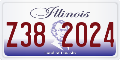 IL license plate Z382024