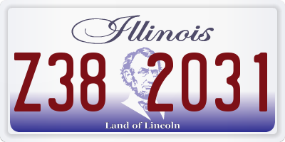 IL license plate Z382031
