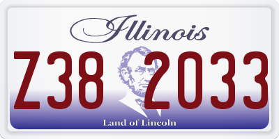 IL license plate Z382033