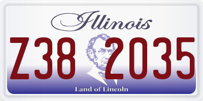 IL license plate Z382035