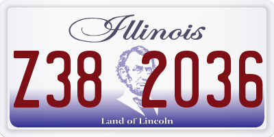 IL license plate Z382036