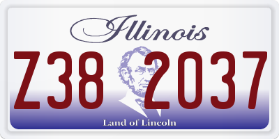 IL license plate Z382037