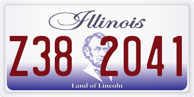 IL license plate Z382041