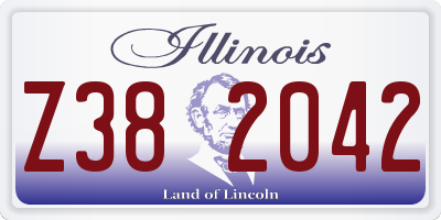 IL license plate Z382042