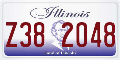 IL license plate Z382048
