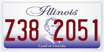 IL license plate Z382051