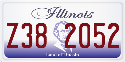 IL license plate Z382052