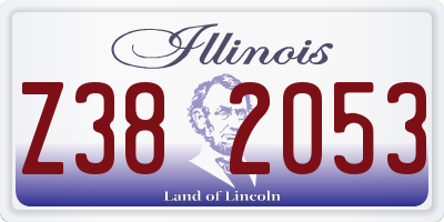 IL license plate Z382053