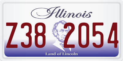 IL license plate Z382054