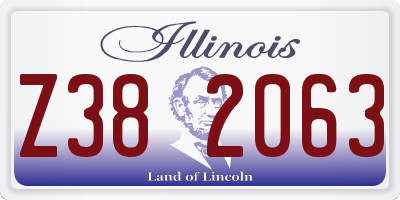 IL license plate Z382063