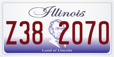 IL license plate Z382070