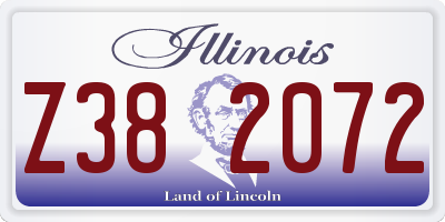 IL license plate Z382072