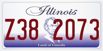 IL license plate Z382073