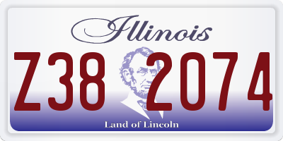 IL license plate Z382074