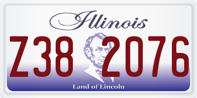 IL license plate Z382076