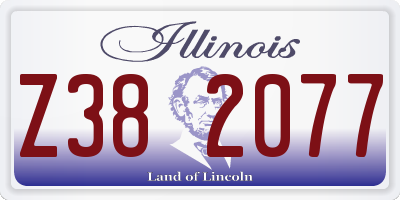 IL license plate Z382077
