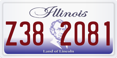IL license plate Z382081