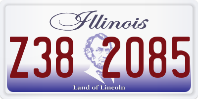 IL license plate Z382085