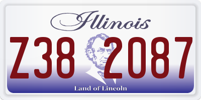 IL license plate Z382087