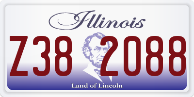 IL license plate Z382088