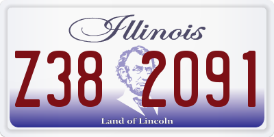 IL license plate Z382091
