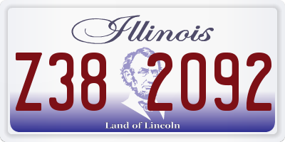 IL license plate Z382092